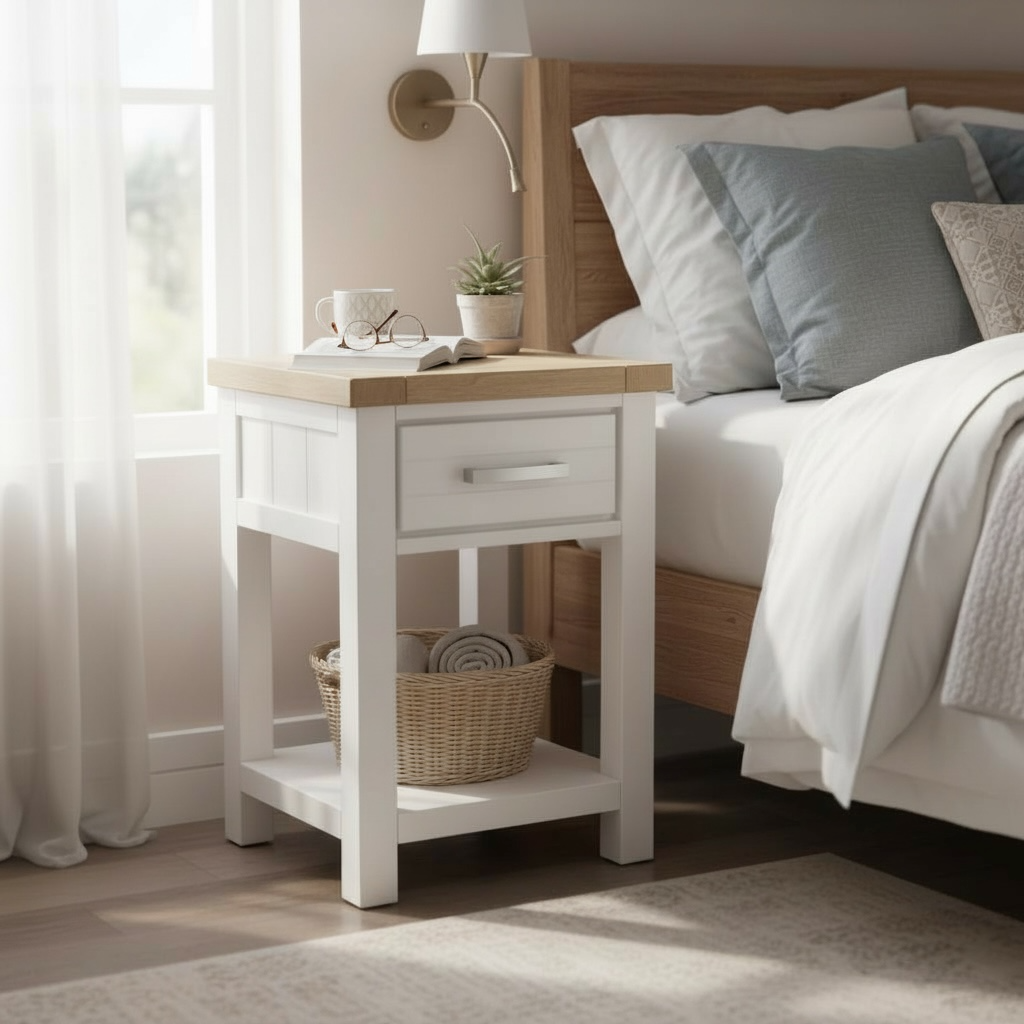 Sicily 1-Drawer Bedside Table