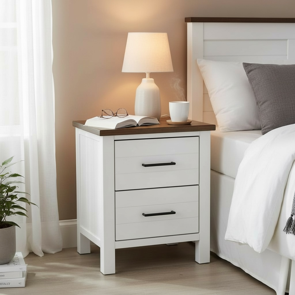 Walton 2-Drawer Bedside Table