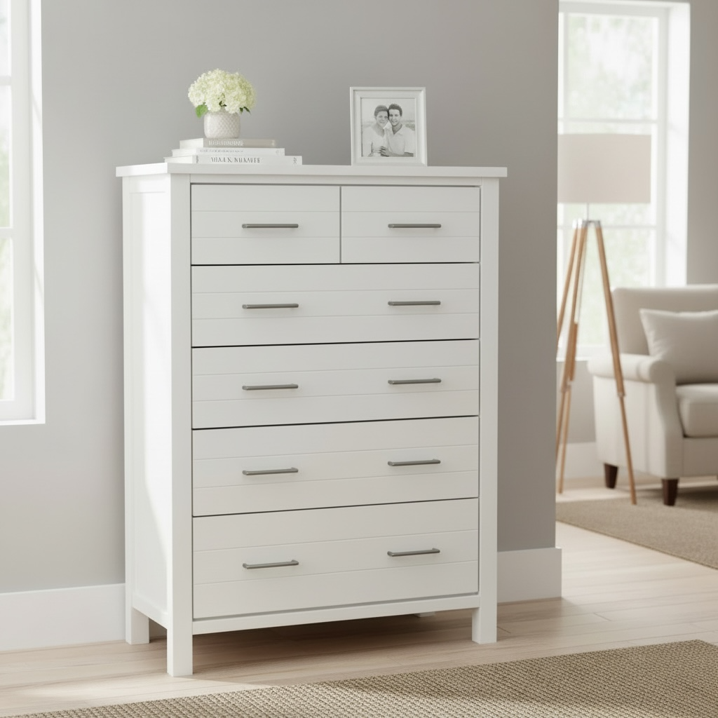 Walton 6-Drawer Chest, White  ETA-30/07/2026