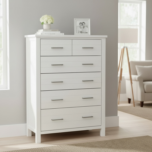 Walton 6-Drawer Chest, White