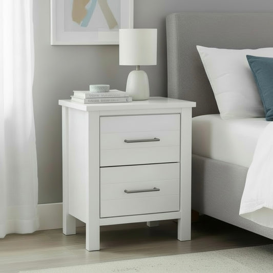 Walton 2-Drawer Bedside, White