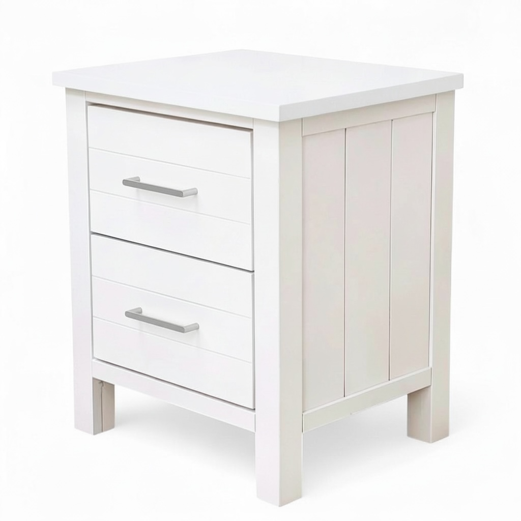 Walton 2-Drawer Bedside, White