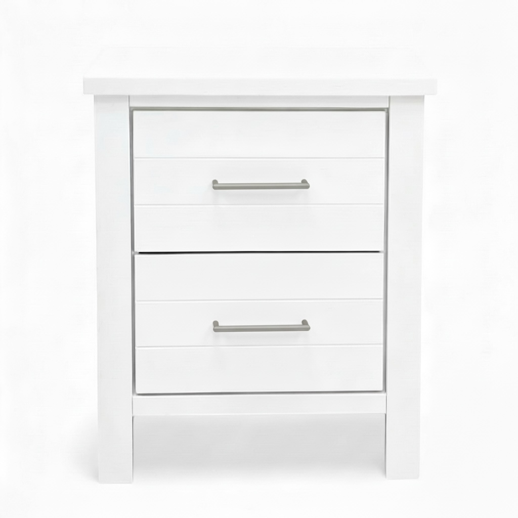 Walton 2-Drawer Bedside, White
