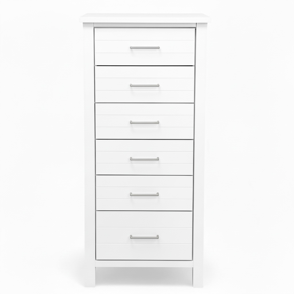 Walton 6-Drawer Slimboy – White