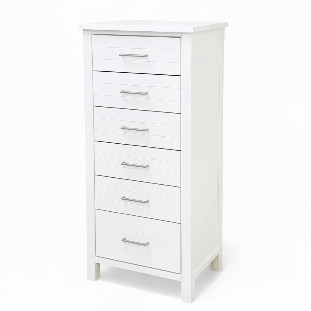 Walton 6-Drawer Slimboy – White
