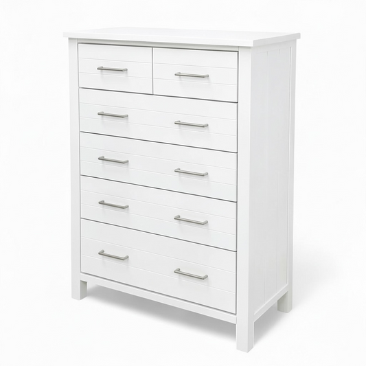 Walton 6-Drawer Chest – White ETA-30/07/2026