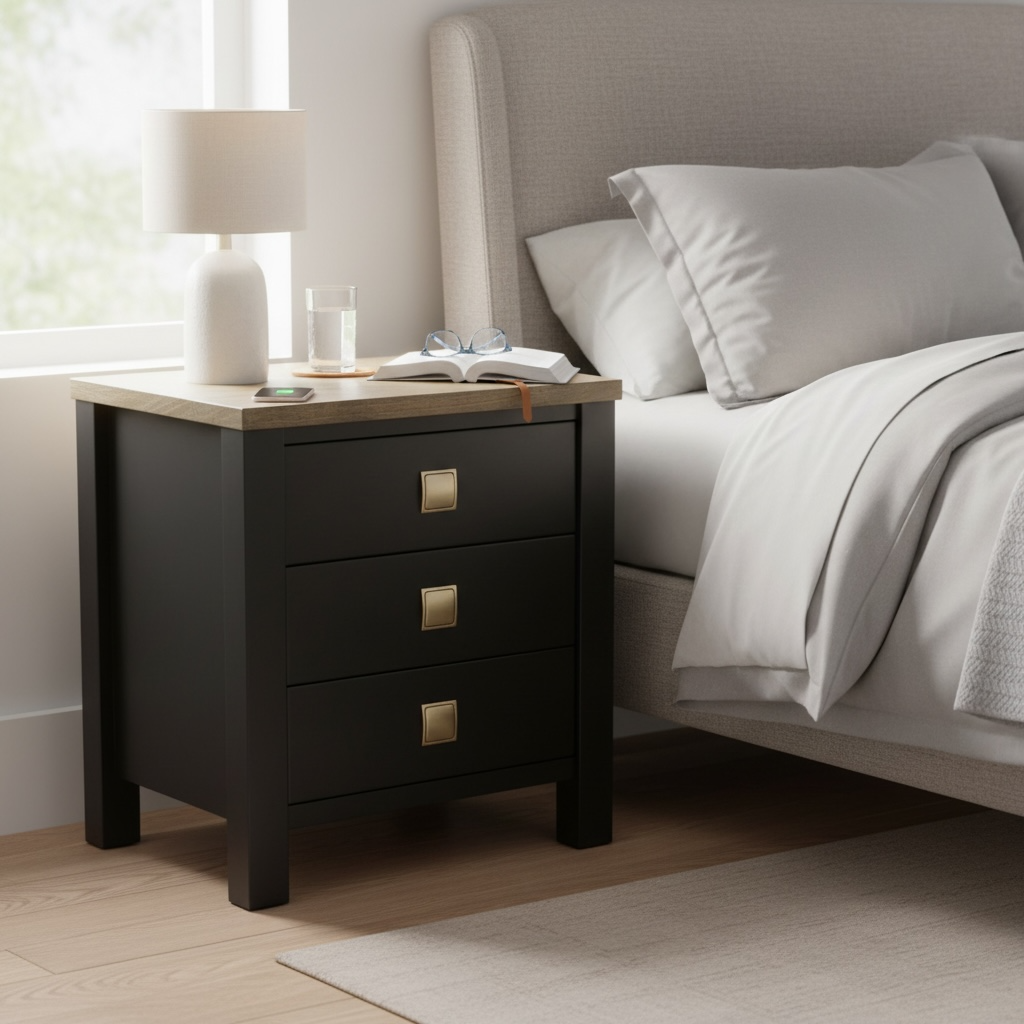 Urban 3-Drawer Bedside Table